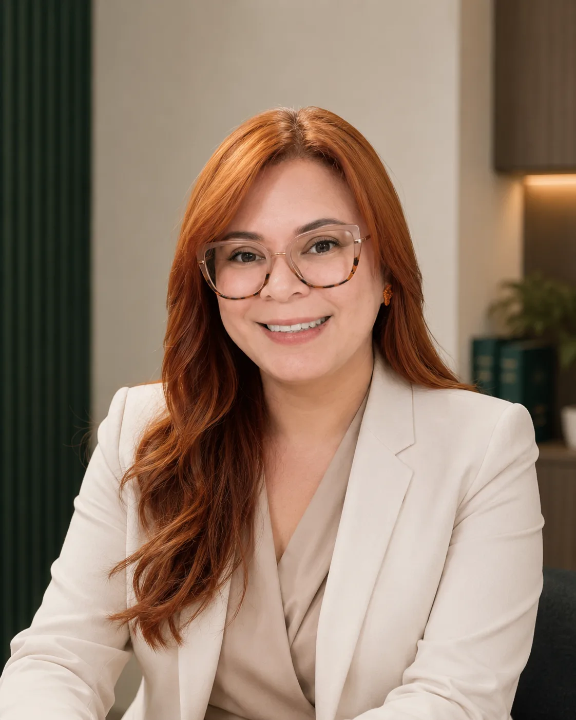 Retrato profesional de la abogada a cargo